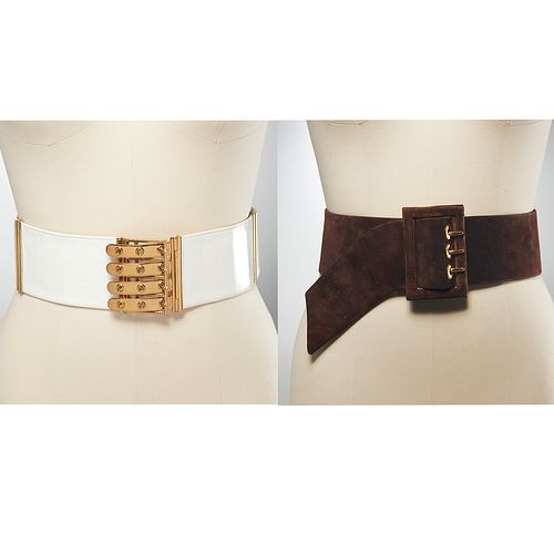 (2) Judith Leiber vintage ladies belts
