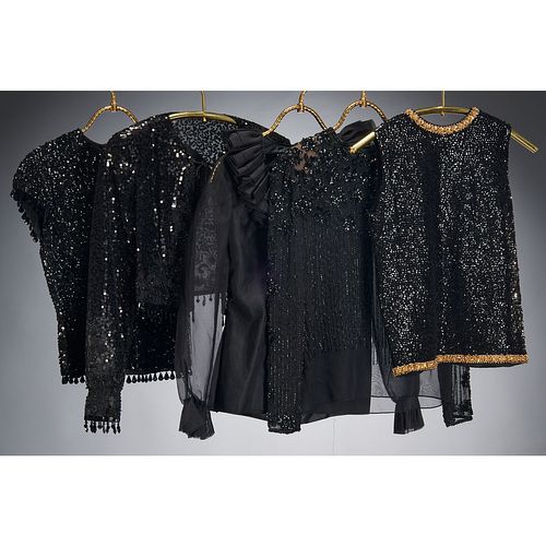 Group of ladies evening wear tops