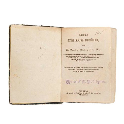 Martínez de la Rosa, Francisco. Libro de los Niños. México: Imprenta de la Voz de la Religión, 1850.