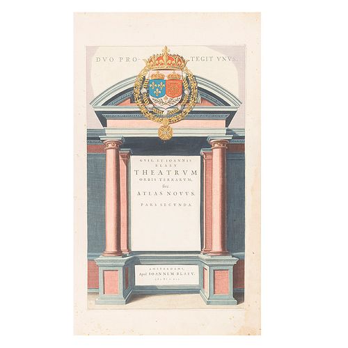 Blaeu, Ioannem. Theatrum Orbis Terrarum, sive Atlas Novus. Pars Secunda. Amsterdami, 1645. Grabado coloreado, 41 x 24.5 cm.
