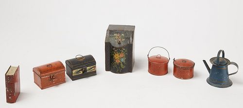Antique Painted Tin Lot