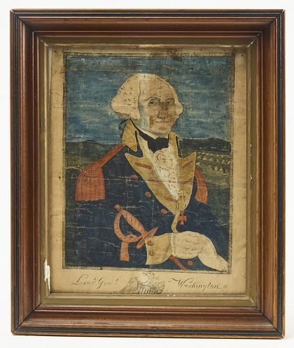 Early General George Washington Colored Engraving