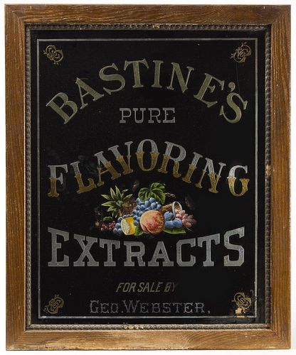 Bastine's Flavor Extract Advertising Sign