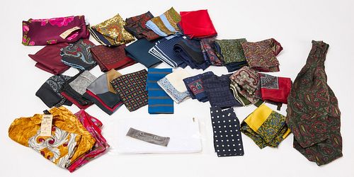 Lot Designer Handkerchiefs,Scarves, Pocket Squares