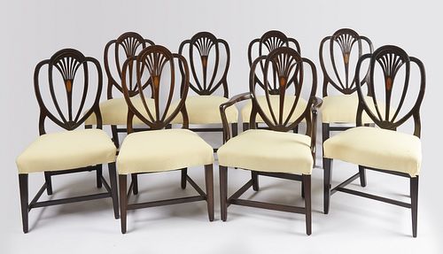 Eight Shield Back Formal Dining Room Chairs