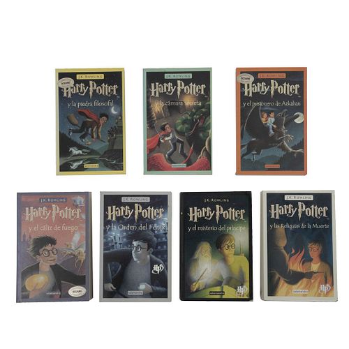 Rowling, J.K. Harry Potter. Barcelona: Ediciones Salamandra, 2000, 2001,2004 2006, 2008. La Piedra Filosofal; La Camara Secreta...Pzs:7