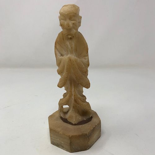 VINTAGE hand carved stone figurine WISE MAN