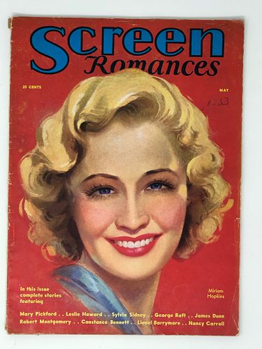 SCREEN Romances vintage, May 1933 25 cents