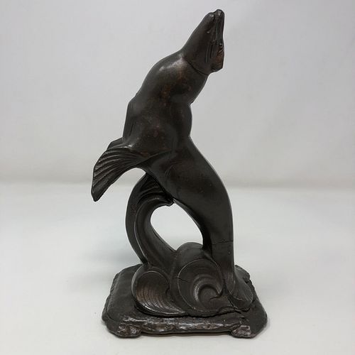 Vintage 8 inch cast iron Seal/Sea Lion doorstop or