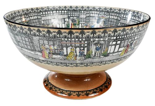 Large Royal Doulton Lusterware Punch Bowl