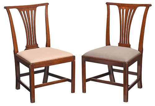 Pair Chippendale Mahogany Side Chairs