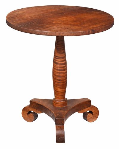 American Classical Tiger Maple Pedestal Table