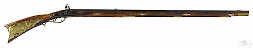 Western Pennsylvania full stock flintlock long rifle, approximately .50 caliber