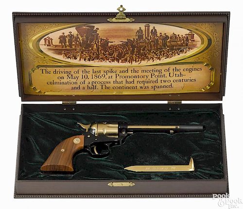 Colt Golden Spike Commemorative Frontier Scout single-action Army revolver, .22 long rifle caliber