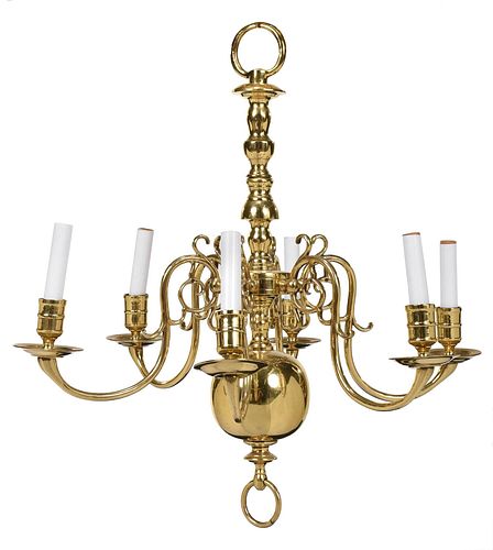 Dutch Baroque Style Six Light Chandelier