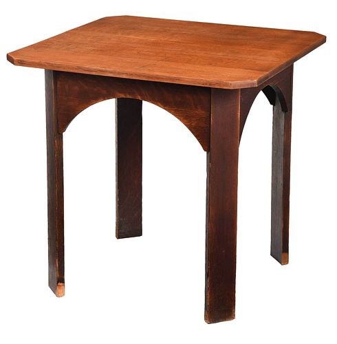 American Arts and Crafts Oak Side Table