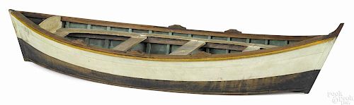 Miniature painted dory, early 20th c., 36'' l.