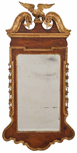 Fine George II Figured Parcel Gilt Mirror