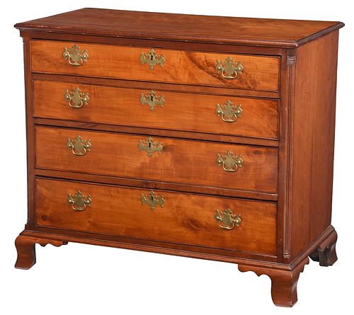American Chippendale Cherry Chest of Drawers