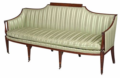 Fine Rare Southern Inlaid Mahogany Sofa