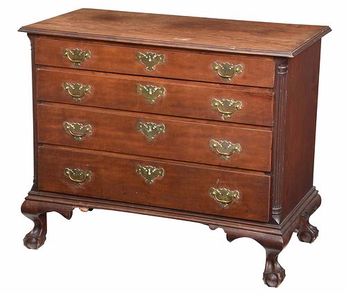 Connecticut Chippendale Cherry Chest of Drawers
