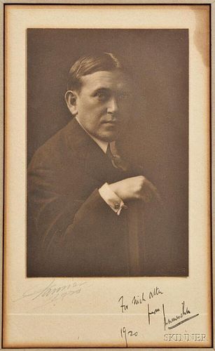 Mencken, Henry Louis (1880-1956) Signed Photo, 1920.