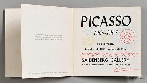 Picasso, Pablo (1881-1973) Signed Exhibition Catalog.