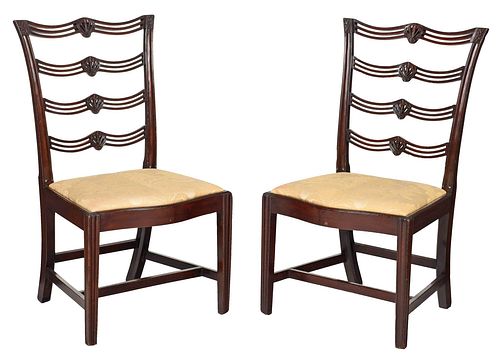 Fine Pair Philadelphia Carved Mahogany Side Chairs