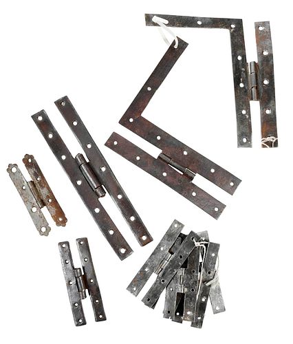 22 Wrought Iron H-Form and L-Form Hinges