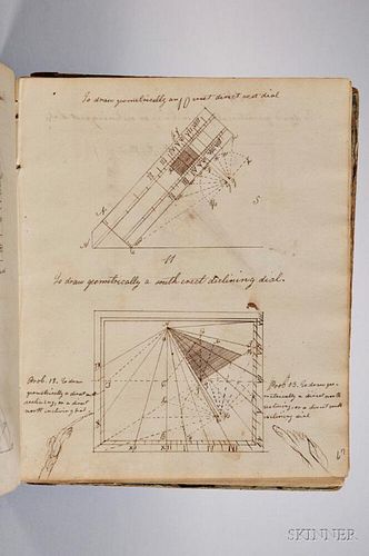 Donnison, Joseph (1788-1825) Manuscript College Mathematics Notebook from Harvard, pre-1807.