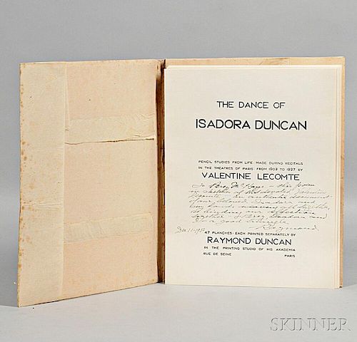 Lecomte, Valentine (b. 1872)  The Dance of Isadora Duncan  , Signed Copy Presented by the Publisher.