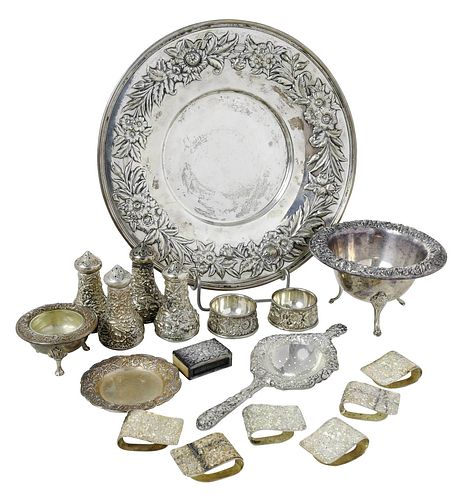 18 Kirk Repousse Sterling Table Items