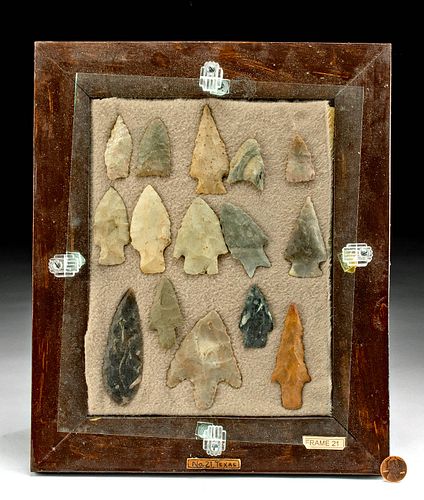 15 Native American Texan Stone Arrowheads