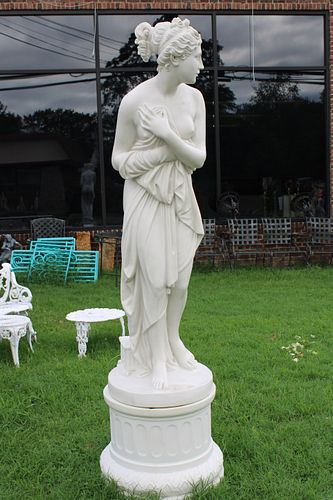 Life Size Faux Marble Figure of a Classical
