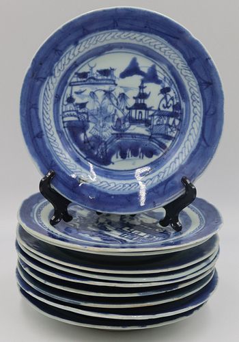 (10) Chinese Blue and White Plates.