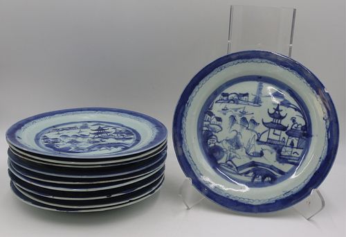 (10) Chinese Blue and White Dinner Plates.