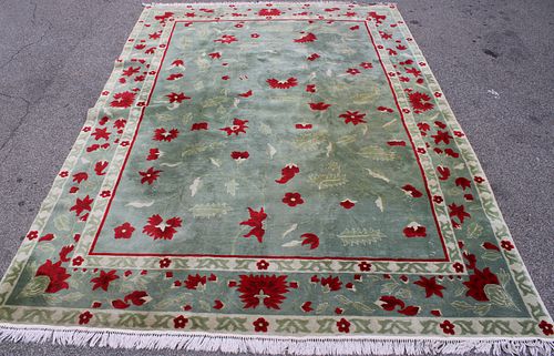 Vintage And finely Hand Woven Roomsize Carpet .