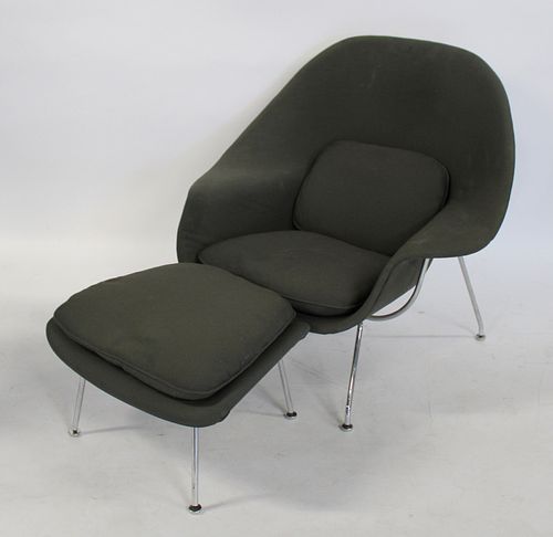 Eero Saarinen, Knoll Womb Chair & Ottoman.