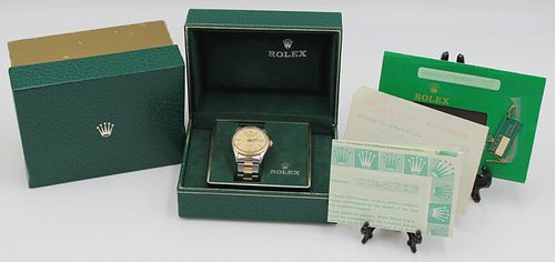 JEWELRY. Men's Rolex Oyster Perpetual Two-tone
