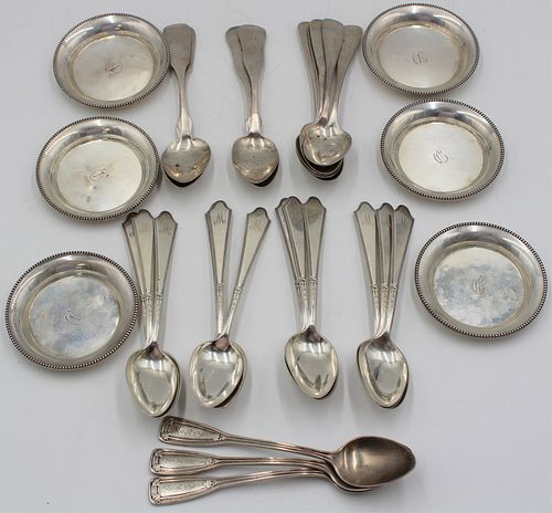 SILVER. Grouping of Sterling and Coin Silver