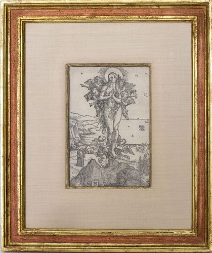 Dürer "The Elevation of Mary Magdalene" Woodcut