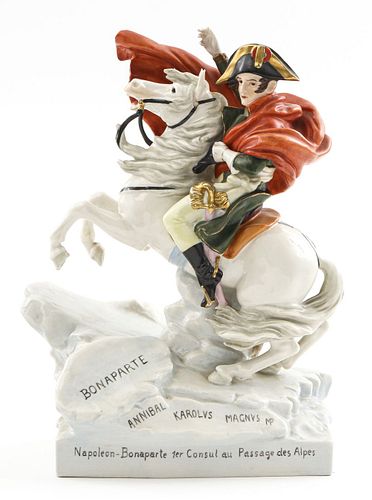 Scheibe-Alsbach German Porcelain Napoleon on Horse