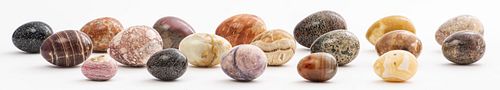Group of Polished Mineral & Stone Specimen Eggs,19