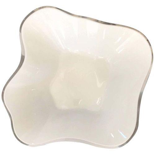 Alvar Aalto Cased White Glass Centerpiece Bowl