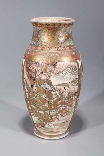 Chinese Enameled Porcelain Satsuma Vase