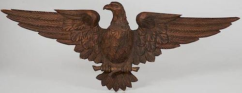Wooden Eagle Clutching Fasces 