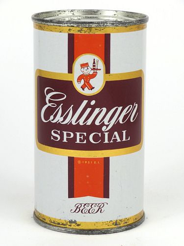1953 Esslinger Premium Beer 12oz Flat Top 60-25