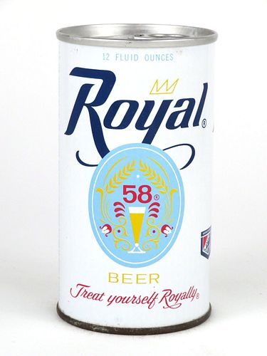 Rare 1966 Royal 58 Beer 12oz Tab Top T116-25