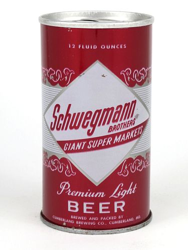 1968 Schwegmann Brothers Beer 12oz Tab Top T123-32