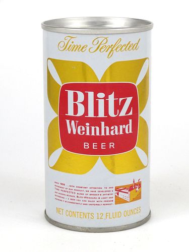 1966 Blitz Weinhard Beer 12oz Tab Top T43-31